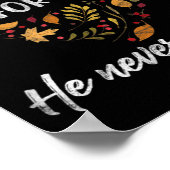 Herfst voor Jezus Hij laat nooit een herfst Christ Poster (Hoek)