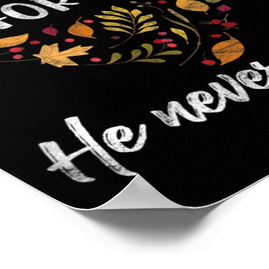 Herfst voor Jezus Hij laat nooit een herfst Christ Poster (Hoek)