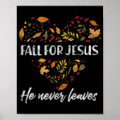 Herfst voor Jezus Hij laat nooit een herfst Christ Poster (Voorkant)