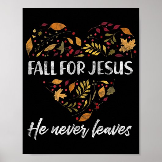 Herfst voor Jezus Hij laat nooit een herfst Christ Poster (Voorkant)