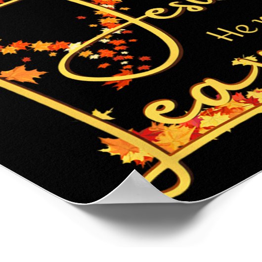 Herfst voor Jezus Hij laat nooit gezegend dankbaar Poster (Hoek)