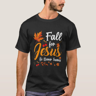 Herfst voor Jezus Hij laat nooit najaar Costume Je T-shirt