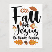 Herfst voor Jezus Hij laat nooit Thanksgiving Chri Briefkaart (Voorkant)
