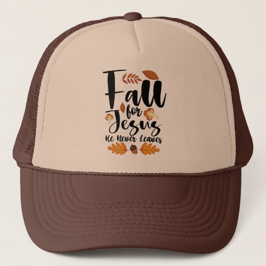 Herfst voor Jezus Hij laat nooit Thanksgiving Chri Trucker Pet (Voorkant)