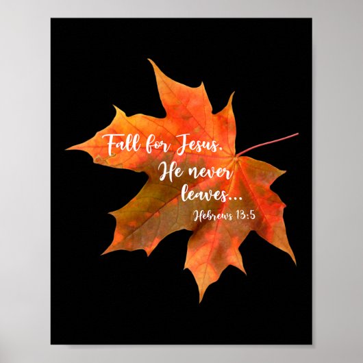 Herfst voor jezus hij verlaat de herfst nooit Chri Poster (Voorkant)