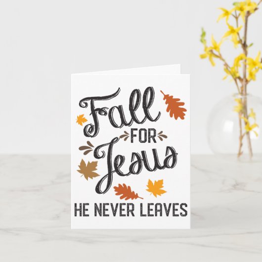 Herfst voor Jezus Hij verlaat nooit Christelijk 1 Kaart (Gele Bloem)