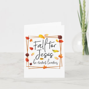 Herfst voor Jezus Hij verlaat nooit Christelijke g Kaart