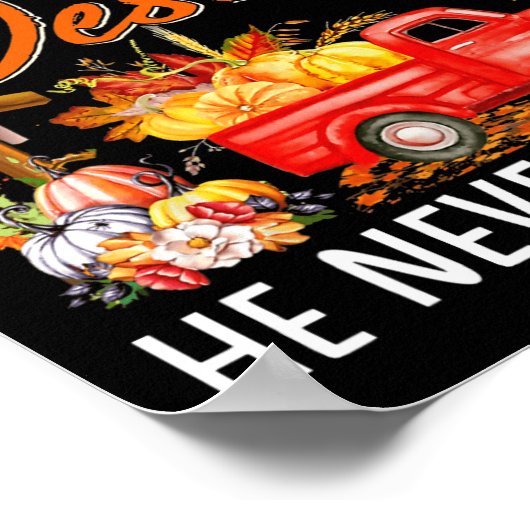 Herfst voor Jezus Hij verlaat nooit de Thanksgivin Poster (Hoek)