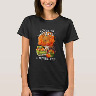 Herfst voor Jezus Hij verlaat nooit Herfst herfst  T-shirt