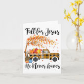 Herfst voor Jezus Hij verlaat nooit het Shirt Than Kaart (Gele Bloem)