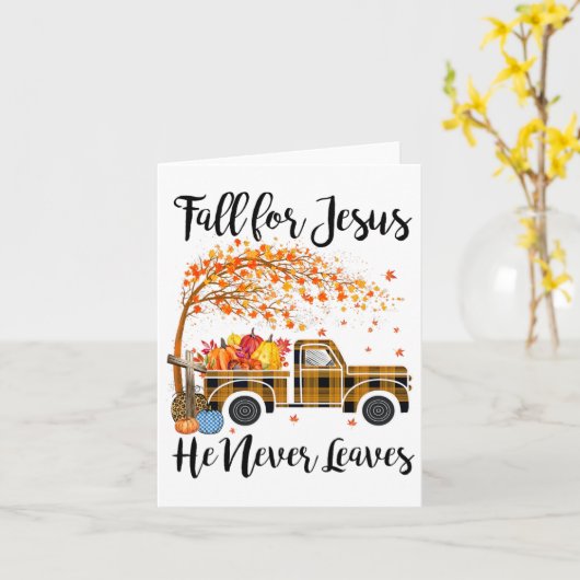 Herfst voor Jezus Hij verlaat nooit het Shirt Than Kaart (Gele Bloem)