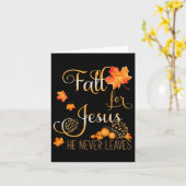 Herfst voor Jezus Hij verlaat nooit najaar Christe Kaart (Gele Bloem)