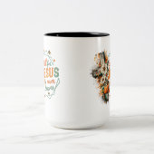 Herfst voor Jezus… Tweekleurige Koffiemok (Center)