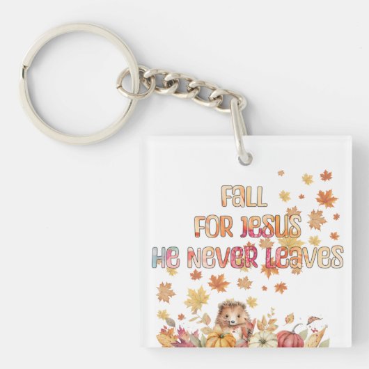 Herfst voor Jezus verlaat hij nooit het ontwerp Sleutelhanger (voorkant)
