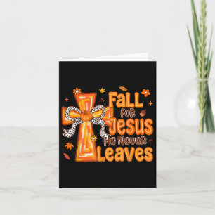 Herfst voor Jezus verlaat hij nooit in de herfst Kaart