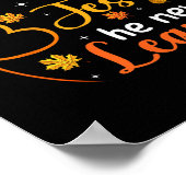 Herfst voor Jezus verlaat hij nooit in de herfst Poster (Hoek)