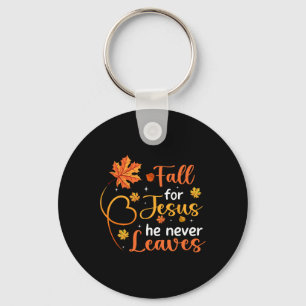 Herfst voor Jezus verlaat hij nooit in de herfst Sleutelhanger