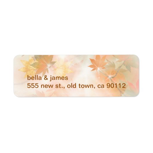Herfst voor retour adreslabels etiket (Voorkant)