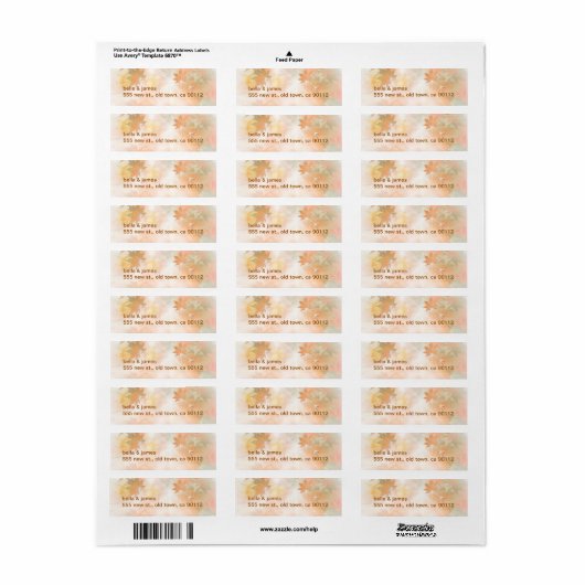 Herfst voor retour adreslabels etiket (Full Sheet)