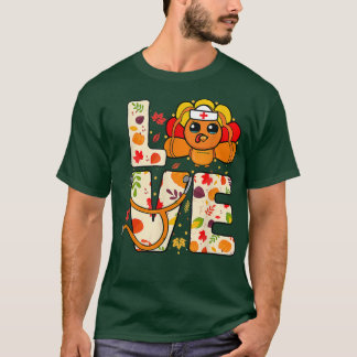Herfst voor Thanksgiving in het verpleeghuis Vrouw T-shirt