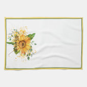 Herfst voor zonnebloem en libellen theedoek (Horizontaal)