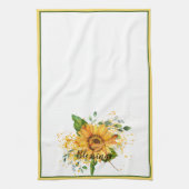 Herfst voor zonnebloem en libellen theedoek (Verticaal)