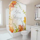 Herfst voorbeeldbladeren met aangepaste tekst douchegordijn (In situ)