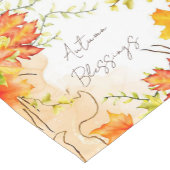 Herfst voorbeeldbladeren met aangepaste tekst korte tafelloper (Hoek)