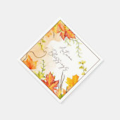 Herfst voorbeeldbladeren met aangepaste tekst servet (Hoek)