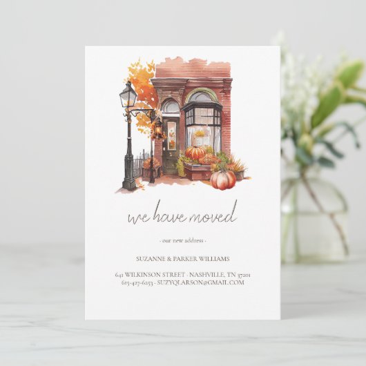 Herfst voordeur bewegende aankondiging (Staand voorkant)