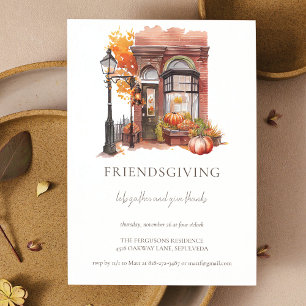 Herfst Voordeur Waterverf Thanksgiving Kaart