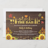 Herfst vormt de staaf zonnebloempout kaart (Voorkant)