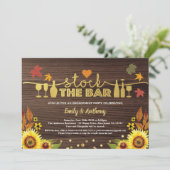 Herfst vormt de staaf zonnebloempout kaart (Staand voorkant)