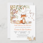 Herfst Vos Baby Shower Uitnodiging (Voorkant)