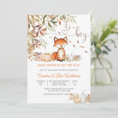 Herfst Vos Baby Shower Uitnodiging (Staand voorkant)