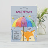 Herfst Vos Baby Shower Uitnodiging (Staand voorkant)