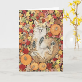 Herfst Vos Blank Kaart