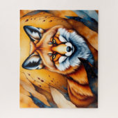 Herfst Vos Schilderij Legpuzzel (Verticaal)