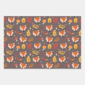 Herfst Vossen Inpakpapier Set Vel (Voorkant)