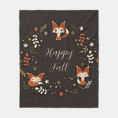 Herfst vossen met aanpasbare tekst  fleece deken (Voorkant)
