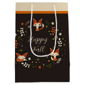 Herfst vossen met aanpasbare tekst medium cadeauzakje (Achterkant)