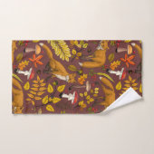 Herfst vossen op chocoladebruin bad handdoek (Handdoek)