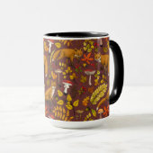 Herfst vossen op chocoladebruin mok (Voorkant rechts)