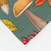 Herfst vossen op pijnboomgroen fleece deken (Hoek)