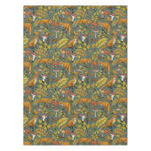 Herfst vossen op pijnboomgroen tafelkleed (Voorkant)