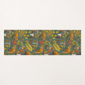 Herfst vossen op pijnboomgroen yogamat (Voorkant (horizontaal))