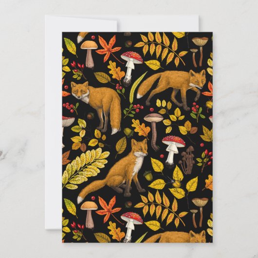 Herfst vossen op zwart (Voorkant)