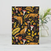 Herfst vossen op zwart (Staand voorkant)