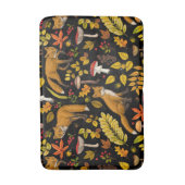 Herfst vossen op zwart badmat (Voorkant Verticaal)