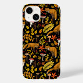 Herfst vossen op zwart Case-Mate iPhone case (Achterkant)